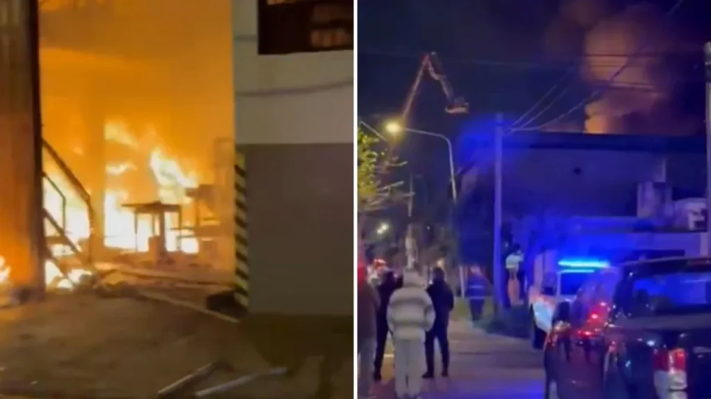 Feroz incendio en una pañalera de Lomas del Mirador