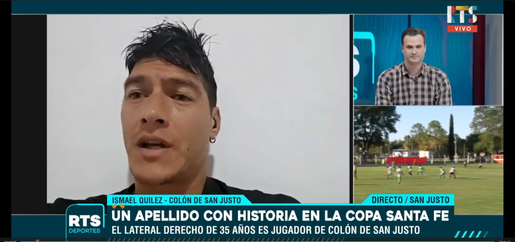 Ismael Quilez disputa la Copa Santa Fe con Colón de San Justo
