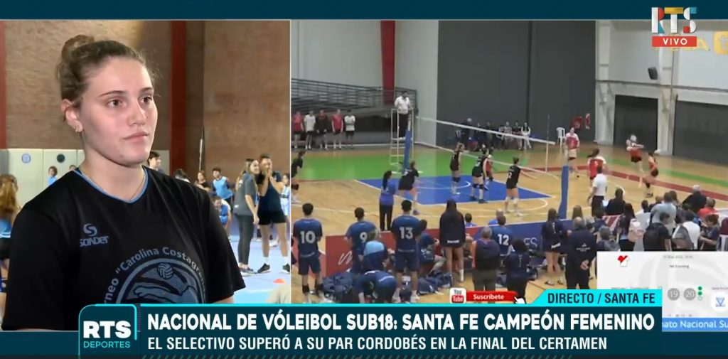 La selección santafesina femenina se consagró campeona del Primer Nacional Sub18 de Vóleibol
