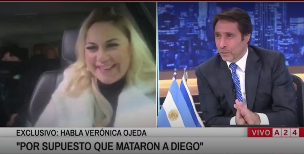 Verónica Ojeda deslizó que a Diego Maradona le podría haber gustado Javier Milei