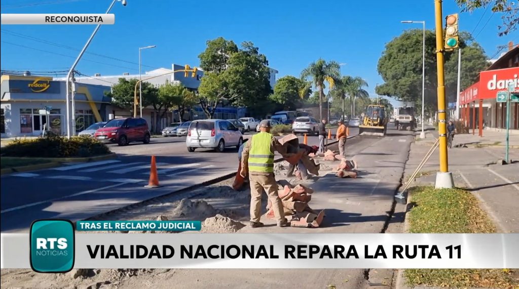 Reconquista: Vialidad Nacional realiza obras sobre la Ruta 11