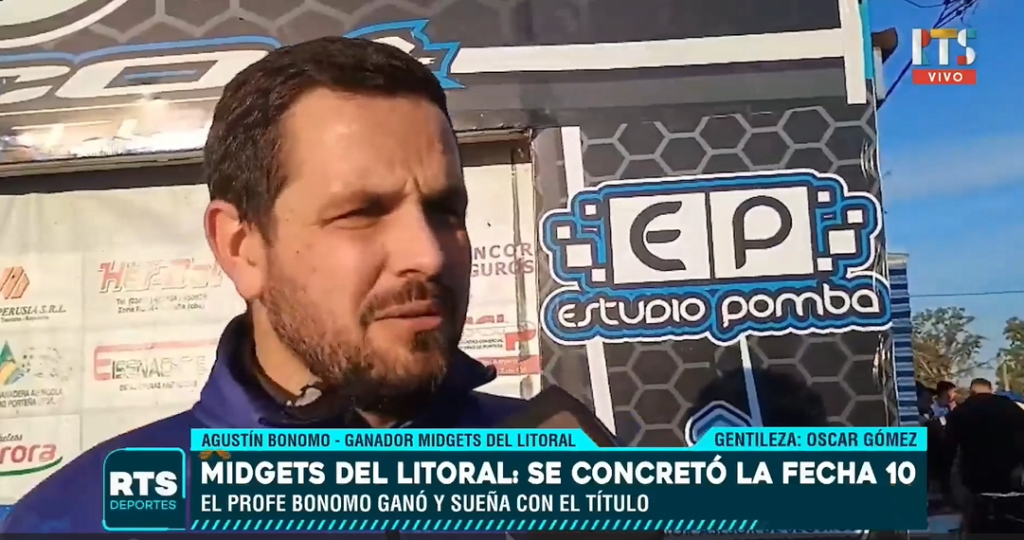 Agustín Bonomo volvió al Midgets del Litoral con un triunfo clave para el título