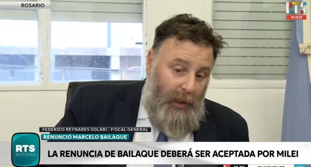 «La renuncia de Bailaque nos remueve un obstáculo», dijo el fiscal Reynares Solari