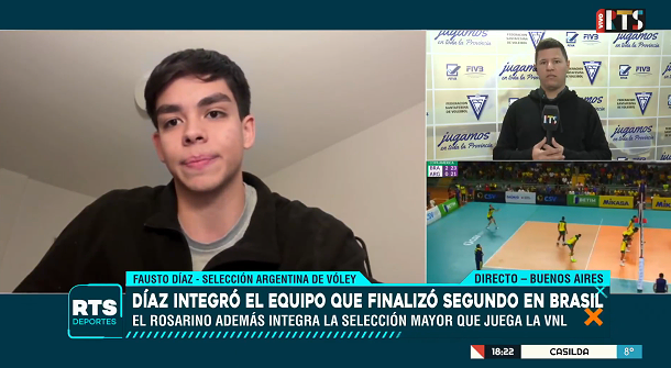 El rosarino Fausto Díaz integra el seleccionado argentino en la Volleyball Nations League