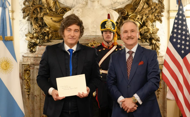 Milei recibió al embajador estadounidense, Peter Lamelas, en medio del conflicto en Medio Oriente