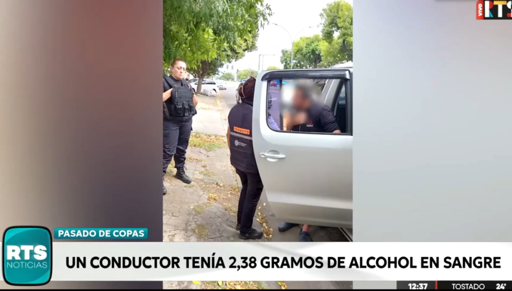 Rosario: Detuvieron a un conductor con 2,38 gramos de alcohol en sangre