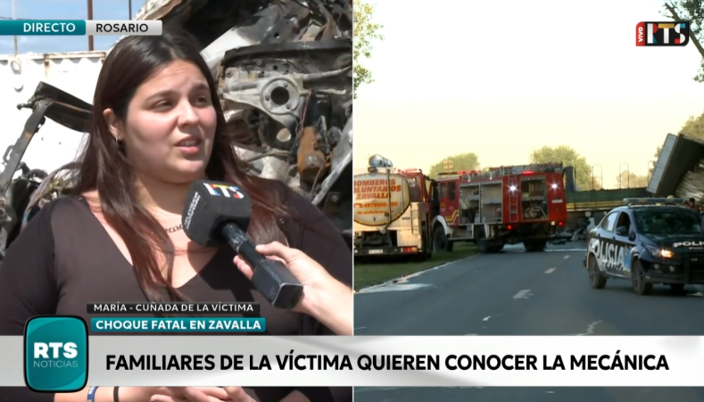 Piden testigos por el choque de camiones con un muerto en la ruta nacional 33