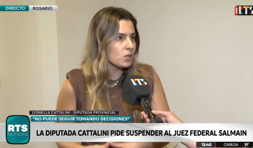 Lionella Cattalini pidió la suspensión del juez Marcelo Salmain ante el Consejo de la Magistratura