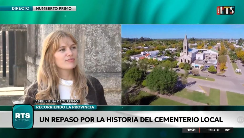 Humberto Primo suma un circuito turístico que incluye la historia de su cementerio