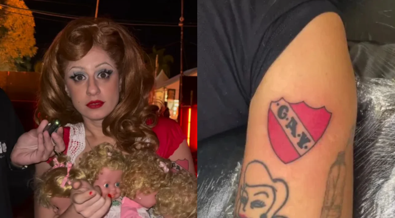 Marilina Bertoldi se tatuó un escudo de Independiente por error: “Es lo más estúpido que hice”