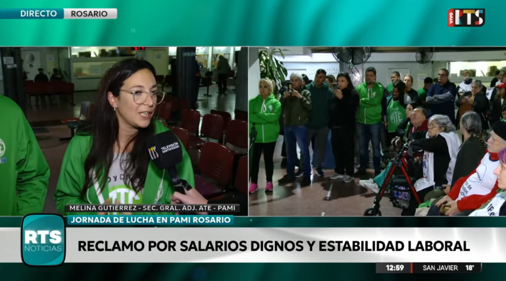 PAMI Rosario: Trabajadores realizaron una jornada de protesta y denunciaron despidos y falta de paritarias