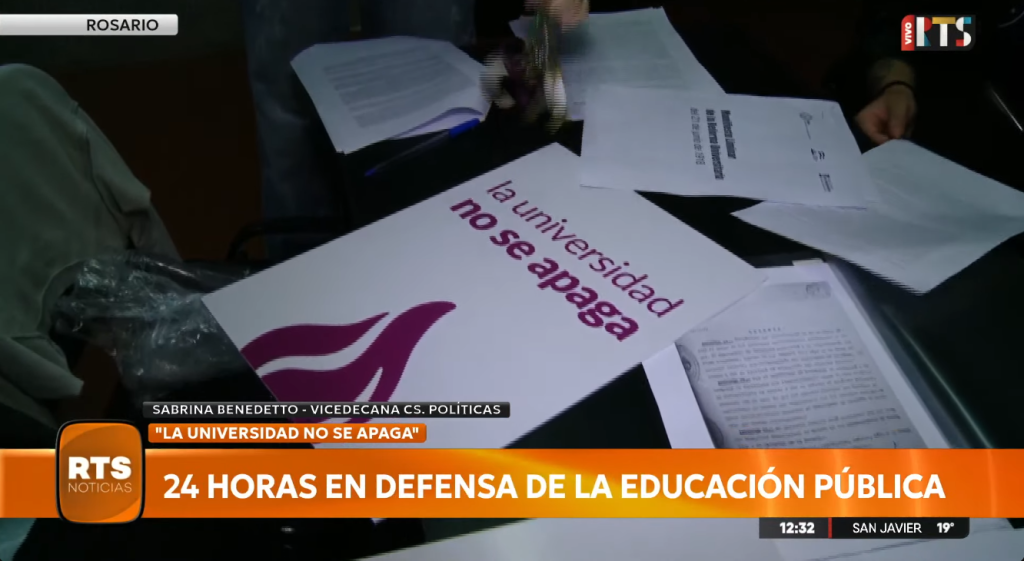 Facultades públicas de Rosario realizan 24 horas de actividades en defensa de la universidad