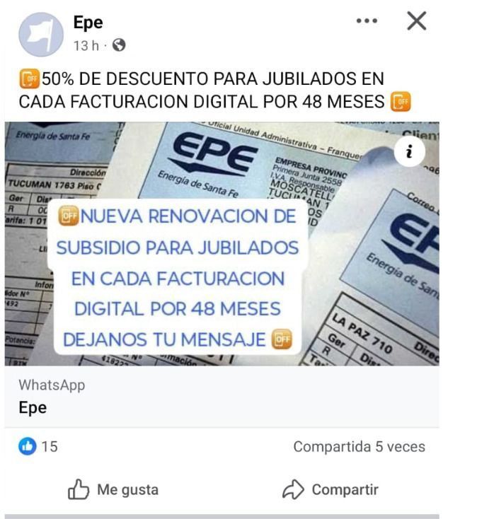 EPE alerta por estafas y advierte sobre publicidades engañosas en redes y mensajes de Whatsapp