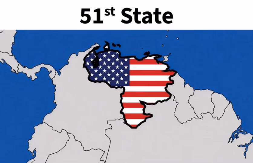Sorpresivo posteo de Donald Trup: publicó un mapa con Venezuela pintada con la bandera de EEUU
