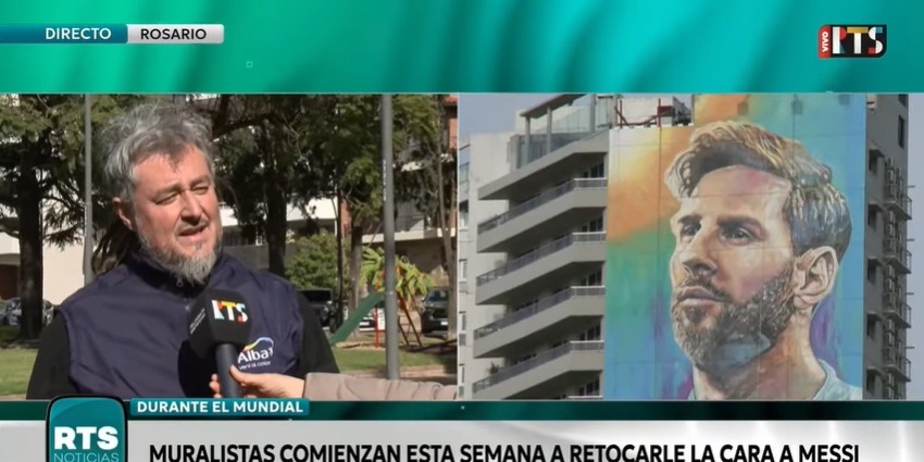 Renovarán el mural de Messi en Rosario en paralelo al Mundial 2026