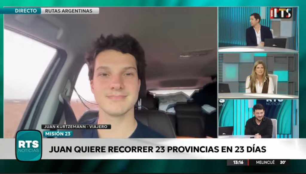 Un joven de Funes recorre las 23 provincias en 23 días para reunir 100 mil platos de comida