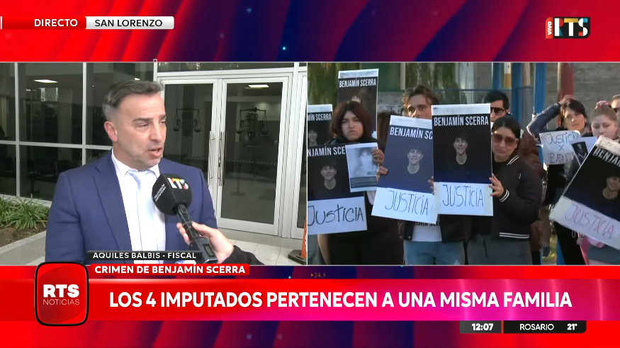 Imputaron a cuatro integrantes de una familia por el homicidio de Benjamín Scerra en San Lorenzo