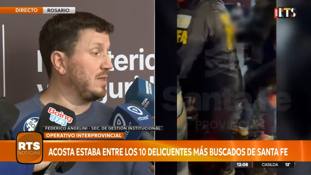 Detuvieron a Andrés «Plin» Acosta, uno de los prófugos más buscados de Santa Fe