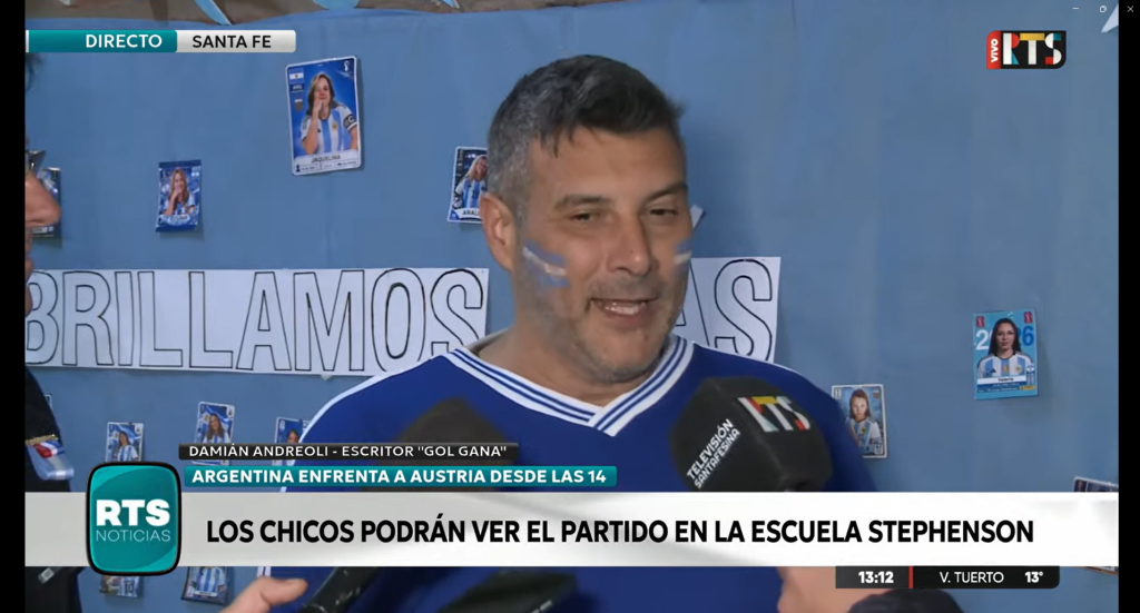 Presentaron la serie «Gol Gana» en una escuela de Santa Fe en el marco del Mundial 2026