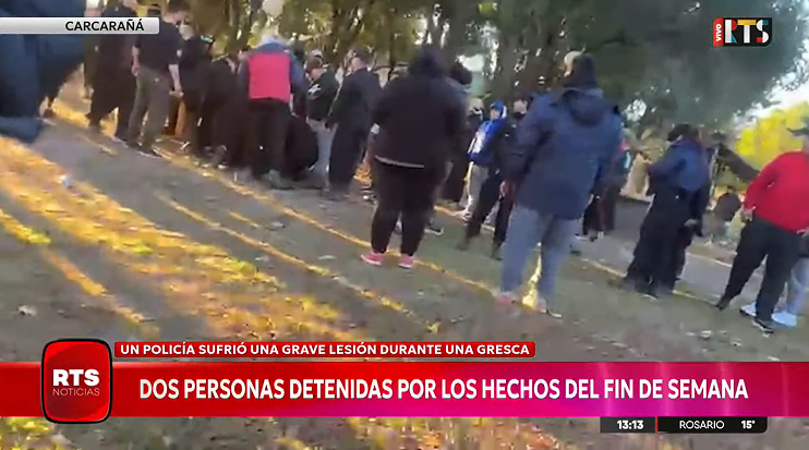 Detuvieron a dos hombres por la agresión al policía en la final de la Liga Cañadense