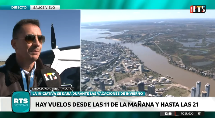 El Aeropuerto de Sauce Viejo ofrece vuelos panorámicos durante las vacaciones de invierno