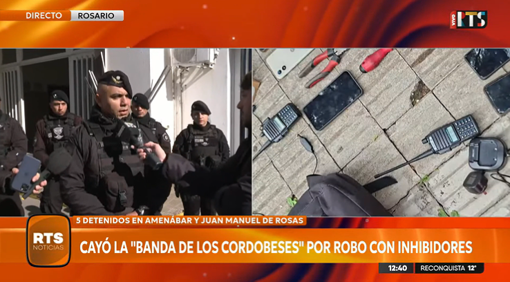 Desarticularon una banda de Córdoba acusada de cometer robos con inhibidores en Rosario