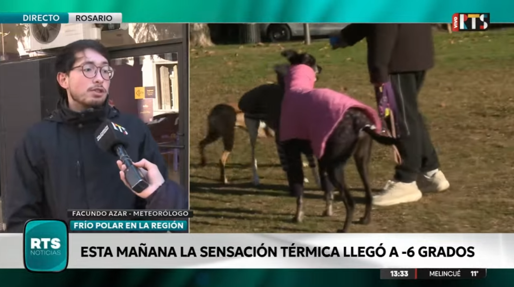 El frío polar continuará durante la semana con mínimas bajo cero en la región
