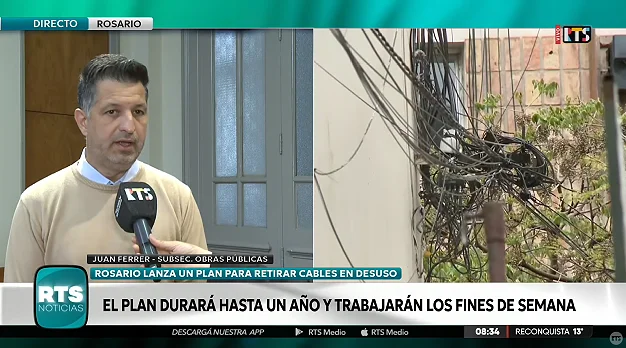 Rosario licitará el retiro y ordenamiento de cables en la vía pública Rosario licitará el retiro y ordenamiento de cables en la vía pública
